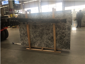 Silver Grey Marble Stone Slabs Tiles Wall Polished