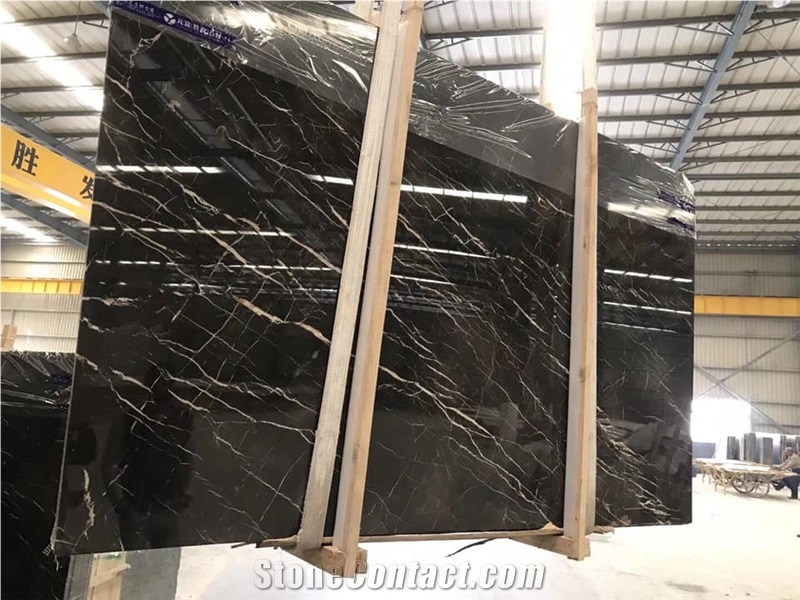 St Laurent Marble Stone Slab Tile Black Wall Floor