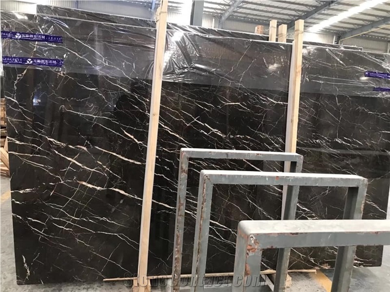 St Laurent Marble Stone Slab Tile Black Wall Floor