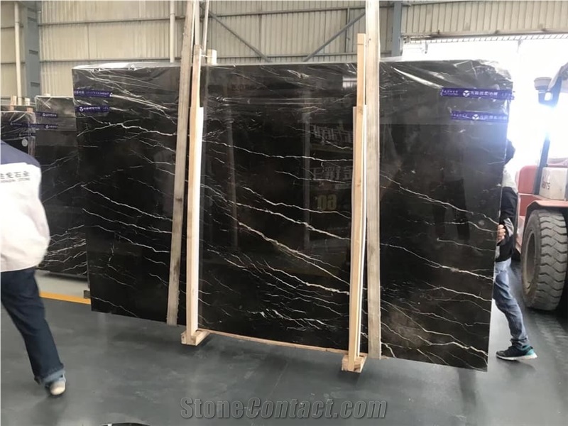 St Laurent Marble Stone Slab Tile Black Wall Floor
