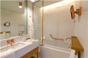 Volakas White Marble Bath Tops, Jazz White Marble