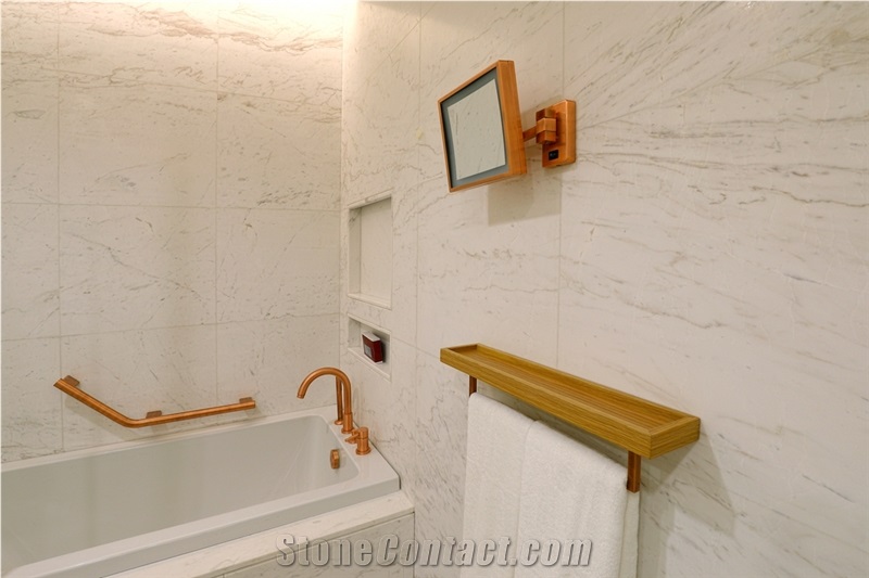 Volakas White Marble Bath Tops, Jazz White Marble