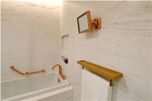 Volakas White Marble Bath Tops, Jazz White Marble
