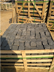 Black Basalt Sett Cobble Paver Vehicle