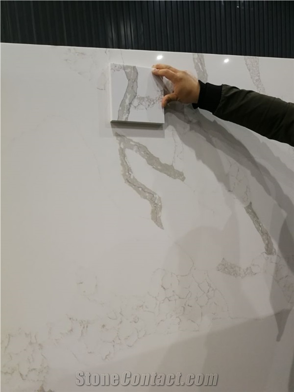 Calcutta Quartz Slabs Kitchen Vanity Top