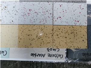 Culture Marble White Glass Articial Stone Wall Top