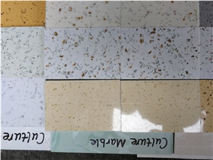 Culture Marble White Glass Articial Stone Wall Top