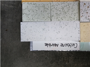 Culture Marble White Glass Articial Stone Wall Top