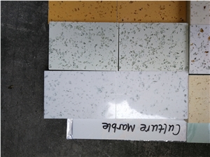 Culture Marble White Glass Articial Stone Wall Top