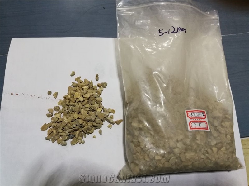 Earth Yellow Granite Crushed Stone Chips Aggregate