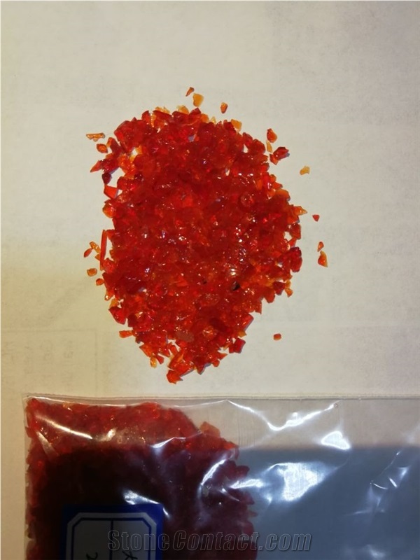 G09 Crushed Glass - Quartz Chips-Red