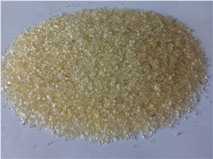 G10 Crushed Glass Quartz Stone,Chips-Crystsal Yellow