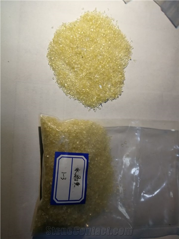 G10 Crushed Glass Quartz Stone,Chips-Crystsal Yellow