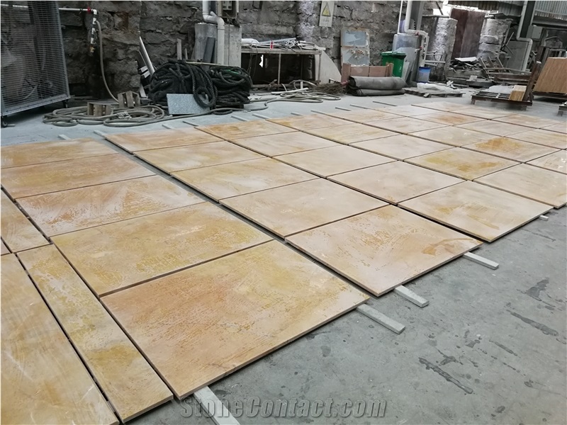 Golden Cassia Royal Golden Marble Slab Floor