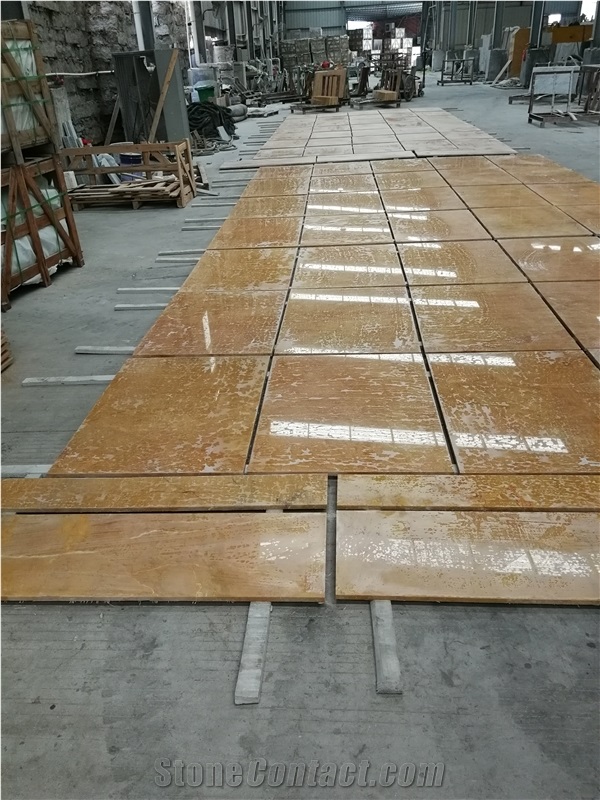 Golden Cassia Royal Golden Marble Slab Floor