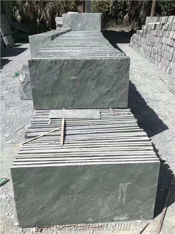 Green Slate Paving Walkway Road Pavers