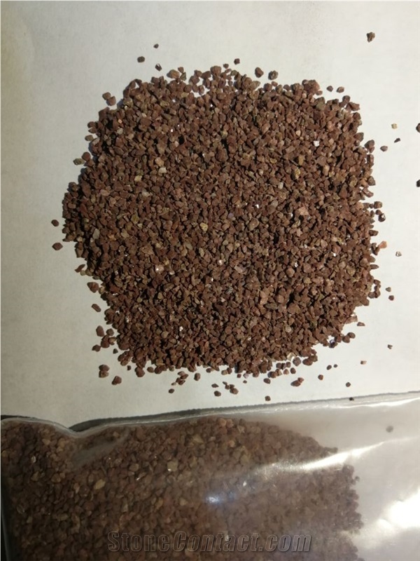 Red Crushed Stone Chips for Terrazzo Concrete
