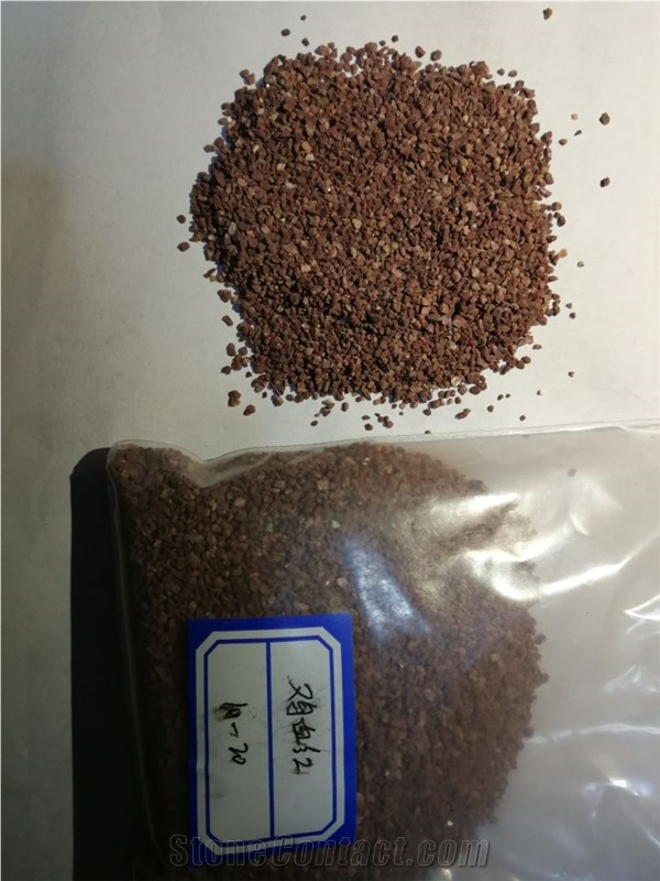 Red Crushed Stone Chips for Terrazzo Concrete