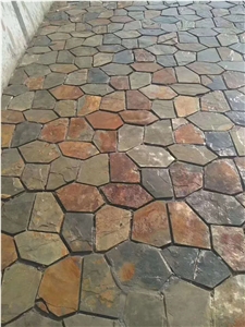 Rusty Slate Irregular Crazy Paving Walkway Road
