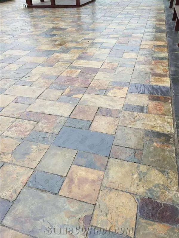 Rusty Slate Paving Walkway Road Garden Pavers