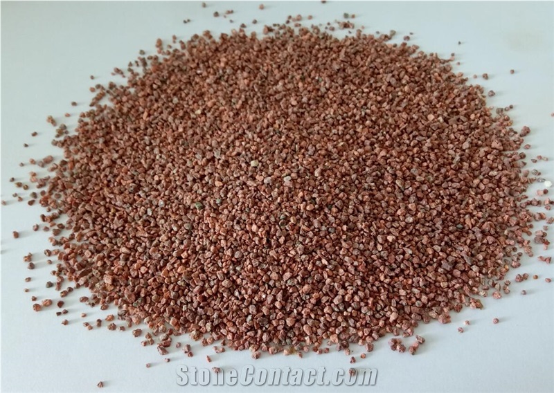 Taiwan Red Granite Crushed Stone Chips Aggregate