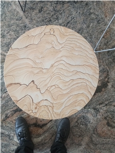 Yunnan Scenery Sandstone Slab Polished Table Top