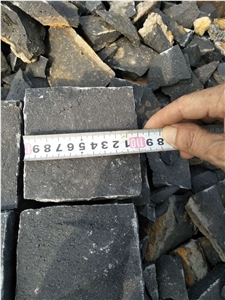Zhangpu Black Basalt Black Granite Set Cobbles