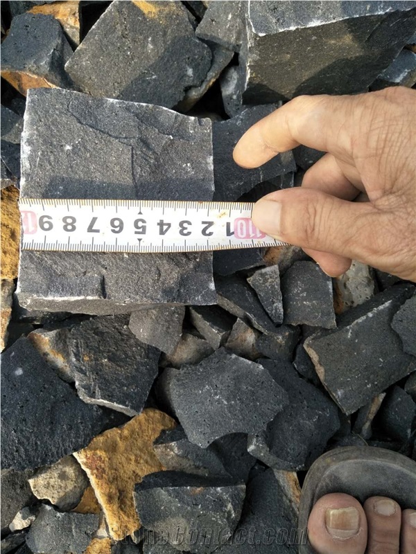 Zhangpu Black Basalt Black Granite Set Cobbles