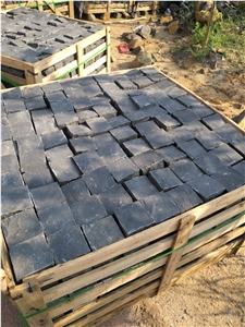Zhangpu Black Basalt Black Granite Set Cobbles