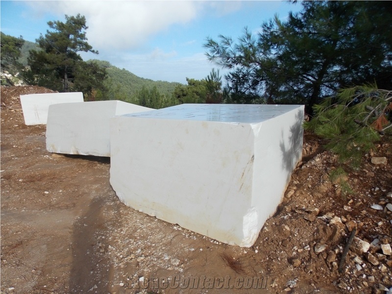 Pure White Marble Block