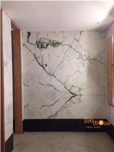 Chinese Calacatta Green Marble Slabs Tiles