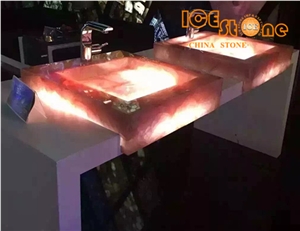 Chinese Pink Agate Sinks Vanity Top Chinese Pink Agate Sinks Vanity Top
