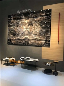 Mystic River/Balck Marble/China Quarry/Bookmatch