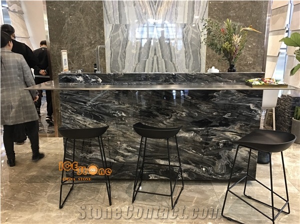 Mystic River/Balck Marble/China Quarry/Bookmatch