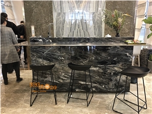 Mystic River/Balck Marble/China Quarry/Bookmatch