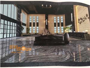 Silver Waves Marble Slabs,Antique Serpeggiante,Black Wooden
