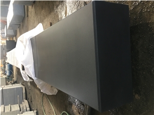 Black Basalt Honed Bench and Wall