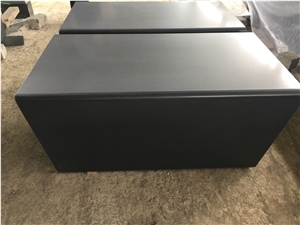 Black Basalt Honed Bench Sitting Wall