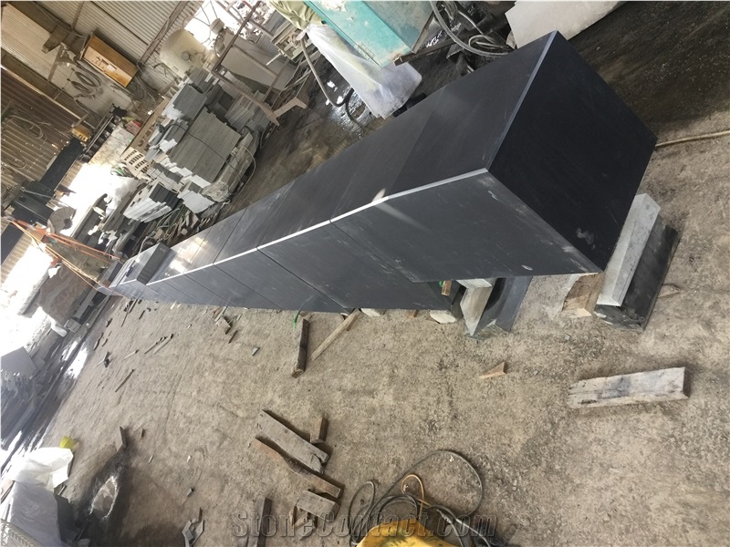 Black Basalt Honed Bench Sitting Wall
