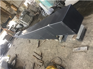 Black Basalt Honed Bench Sitting Wall