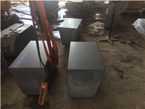 Black Basalt Honed Bench Sitting Wall