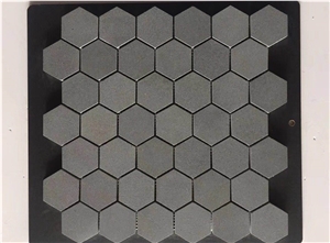 Andesite and Basalt Hexagon Marble Mosaic Tile