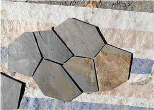Cracked Ice Pattern Slate Flagstone Wall Tile