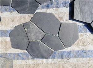 Cracked Ice Pattern Slate Flagstone Wall Tile