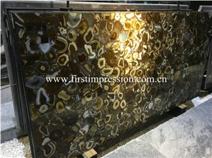 Blue Agate Stone Slab/Semiprecious Stone