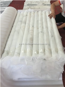 Calacatta Gold White Marble Slab Column Pillars
