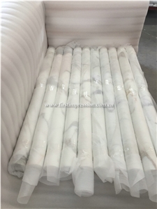 Calacatta Gold White Marble Slab Column Pillars