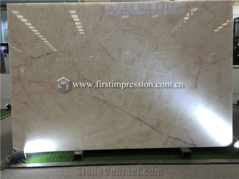 China Moonlight White Onyx Tiles for Stairs
