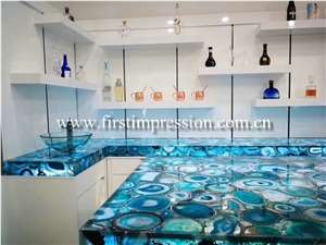 Gemstone,Blue Agate Stone Countertop