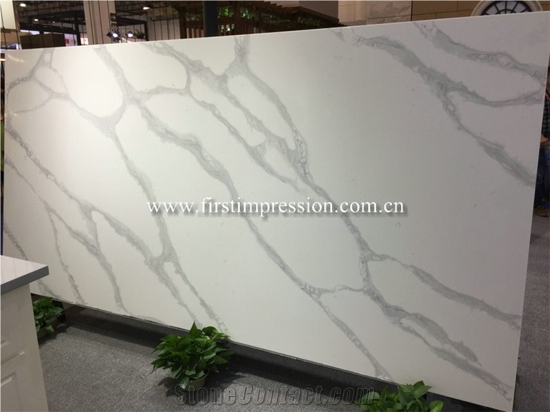 Hot Sale Calacatta White Quartz Slabs&Tiles